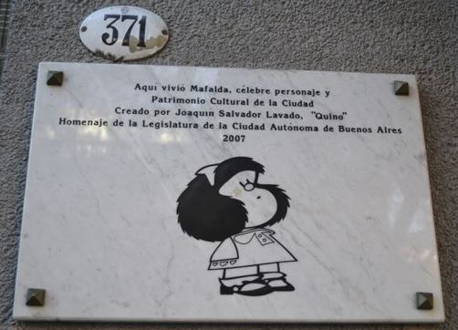 La placa a Mafalda